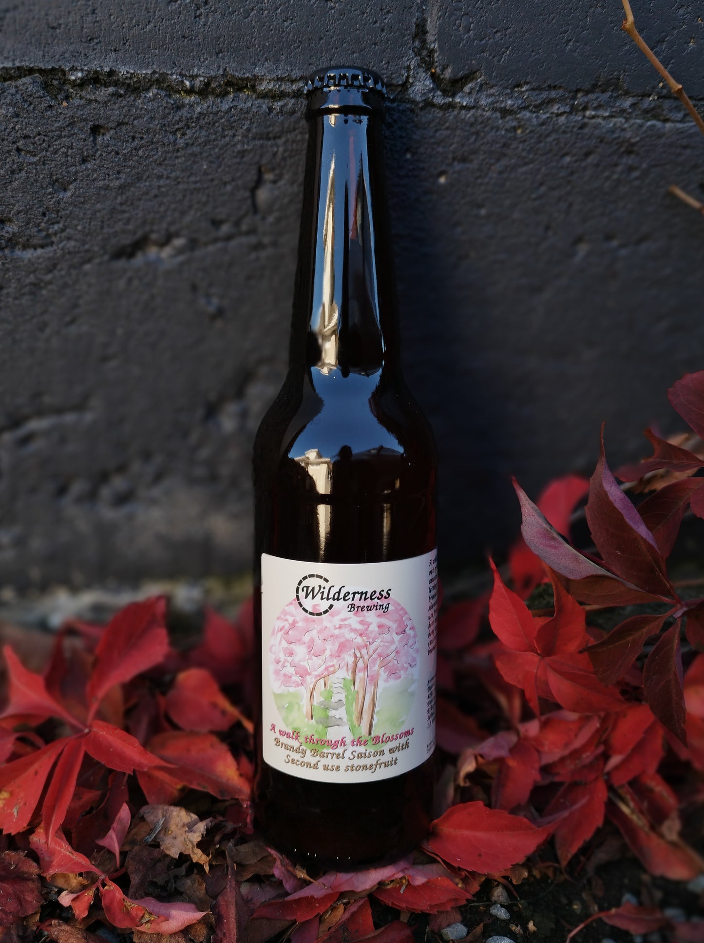 A Walk through the Blossoms - Brandy Barrel Saison with second use Stonefruit